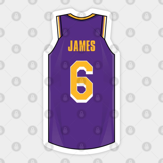 Lebron James Jersey Sticker by WalkDesigns